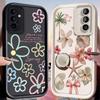 Ins Pastel Daisy Beach Case for Samsung Galaxy S26 S25 Edge S24 Plus S23 S22 Ultra S21 S20 FE A57 A56 A55 A54 5G A53 A52 Cover