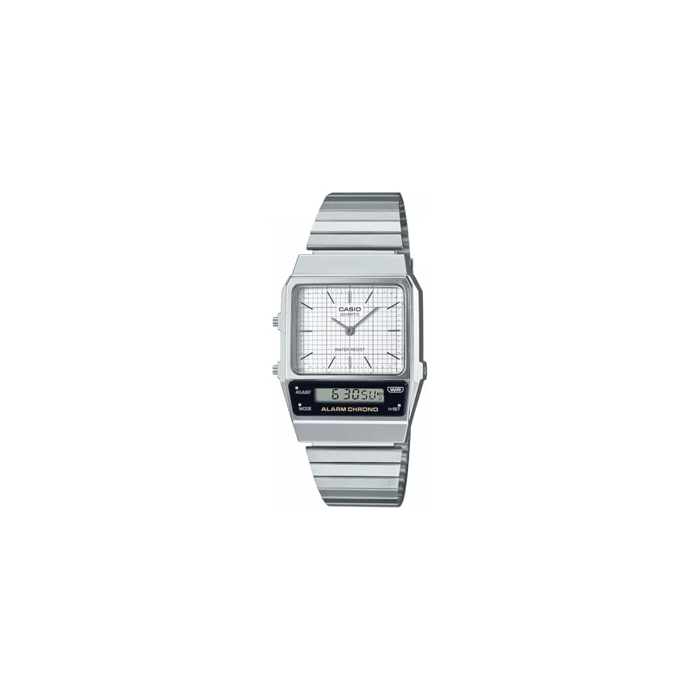 Casio AQ-800E-7A2EF Analog Quartz Watch Silver Stainless Steel Band Water Resistant