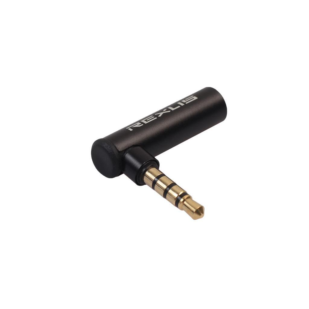 90° 3,5mm Stecker auf Buchse Audioadapter für Kopfhörer & Mikrofone (Apple & Android)