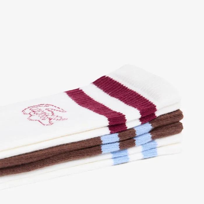 Unisex Croc Jacquard Crew Socks 3-Piece Bundle RA9191-56N WIT