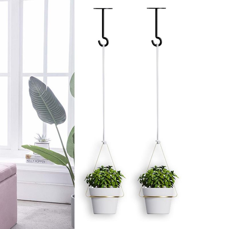 001-ZJY-ST2A ZJY-ST2 Detachable Hanging Flower Pots with Wall Hooks (2 Set)