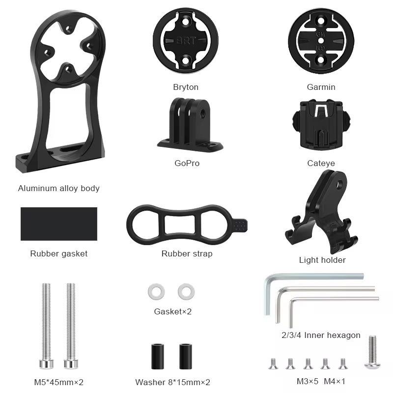 

RIDERACE держатель для велосипедного компьютера крепление для камеры на руль велосипеда секундомер спидометр кронштейн для Garmin Edge Bryton CatEye чёрный