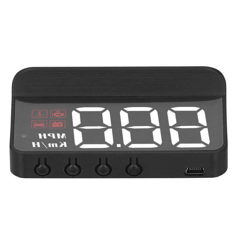 OBD2 HUD Head Up Display Windshield Projector Multi‑Function Gauge Alarm Fatigue Driving Reminder