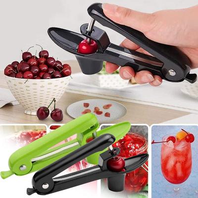Kirschentkerner, Kirschentkerner, Entkerner, Edelstahl, Obstkernentferner für Kirschmarmelade mit Schloss-Design
