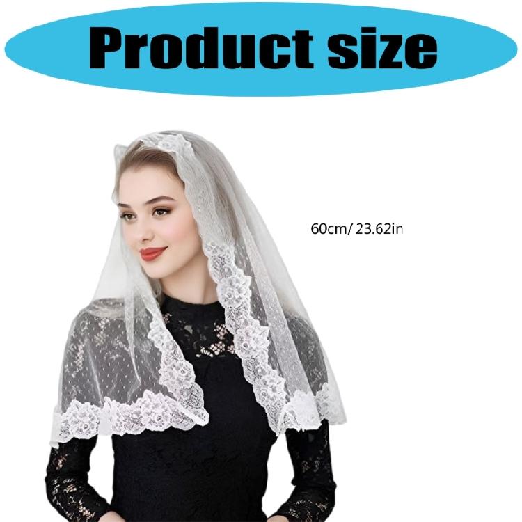Single Short Tulle Bridal Veils Modern Mantilla Veils Lace Shawl Wrap for Wedding Ceremony Chapels Event Head Accessory