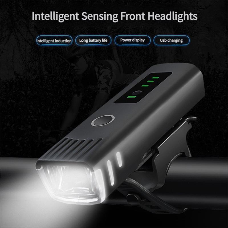 Smart Light-Sensing Bike Light Night Riding Light High-Intensity Flashlight Bicycle Headlight Cycling Gear & Accessories