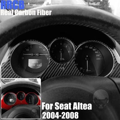 Real Carbon Fiber Car Accessories Speedometer Decorative Trim Cover Soft Sticker For Altea 2004 2005 2006 2007 2008