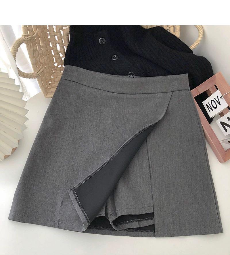 Dámská sukně áčkového střihu s vysokým pasem a rozparkem - Letní móda 2024