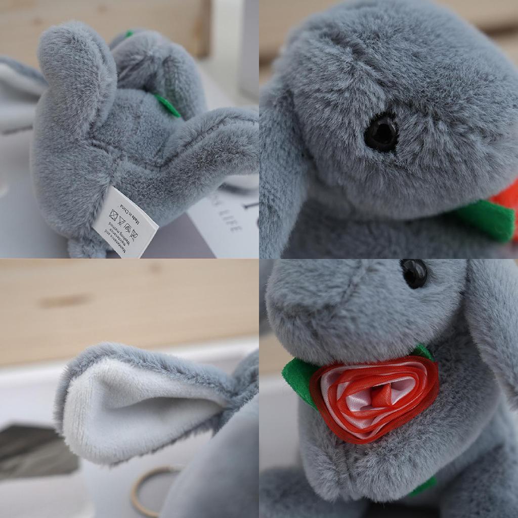 Flower Rabbit Bunny Plush Toy Keychain Stuffed Toys Pp Cotton Girl Filling