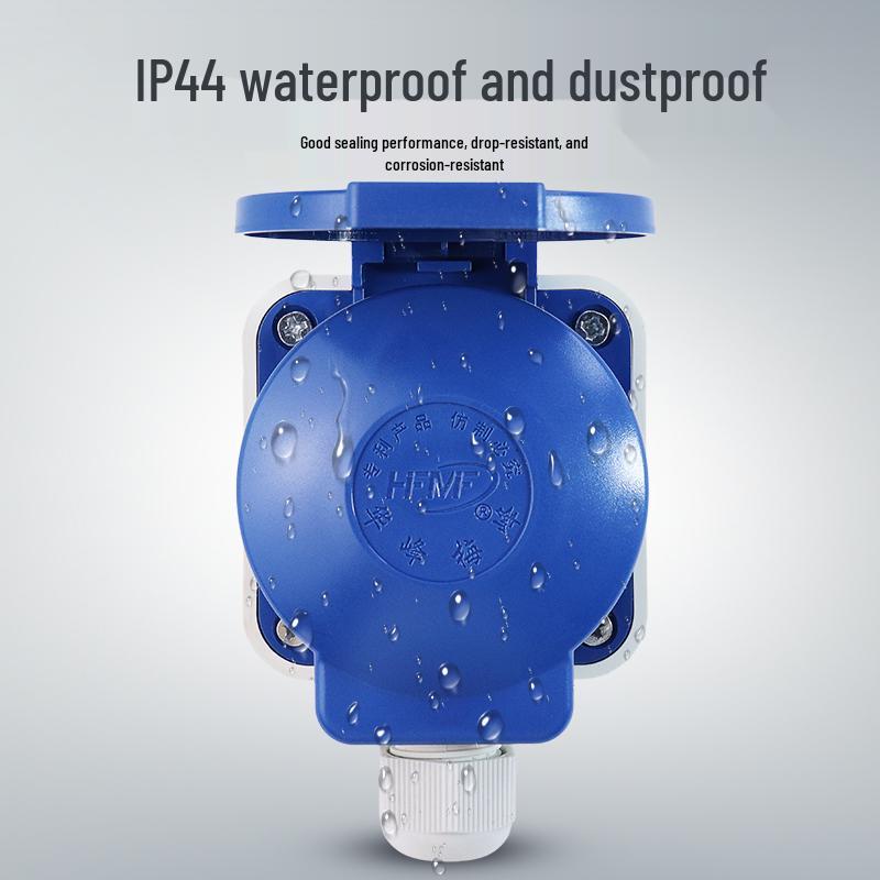 Explosion-Proof 3-Pin 5-Hole 380V Outdoor Horizontal Industrial Socket & Waterproof Plug
