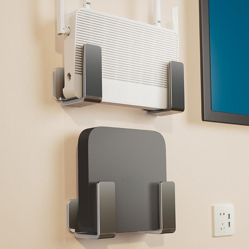 No Drill Wall Mount Shelf for TV Box Router Power Strip Holder Foldable Organizer Living Room Bedroom Multi Storage Rack