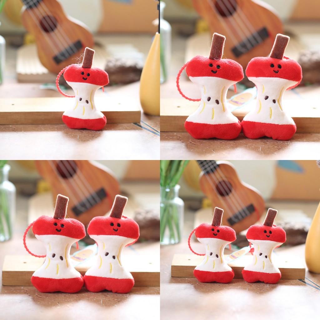 Apple Bone Small Heart Pendant Plush Toy Key Chain For Gift Decoration And