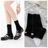 Ballet-Style Over-the-Knee Thin Summer Socks for Women - Solid Color, Calf-Slimming, Double-Needle Scrunch Design