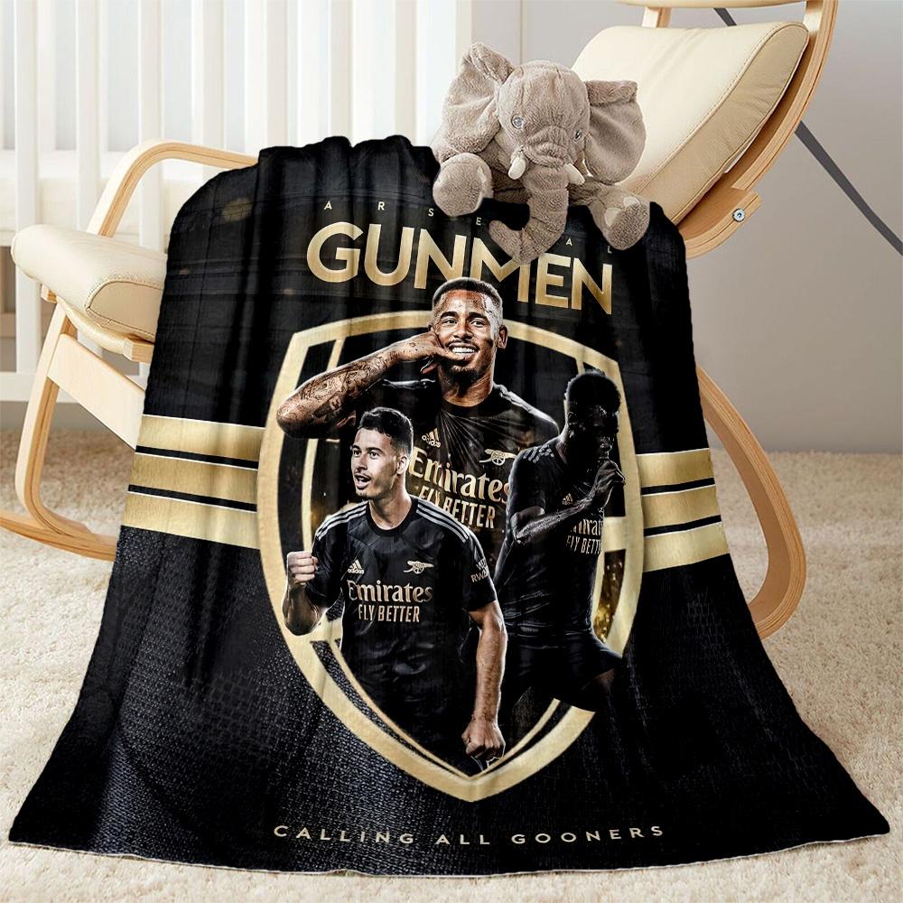 Arsenal Blanket Soft Warm Cozy Perfect for Seaside Bedding Office Chair All-Season Use Playful Design Birthday Christmas Gift Blanket
