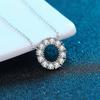 S925 Silver Round Full Temperament Collarbone Chain for Women With a 30 Point Mosonite Necklace Marriage