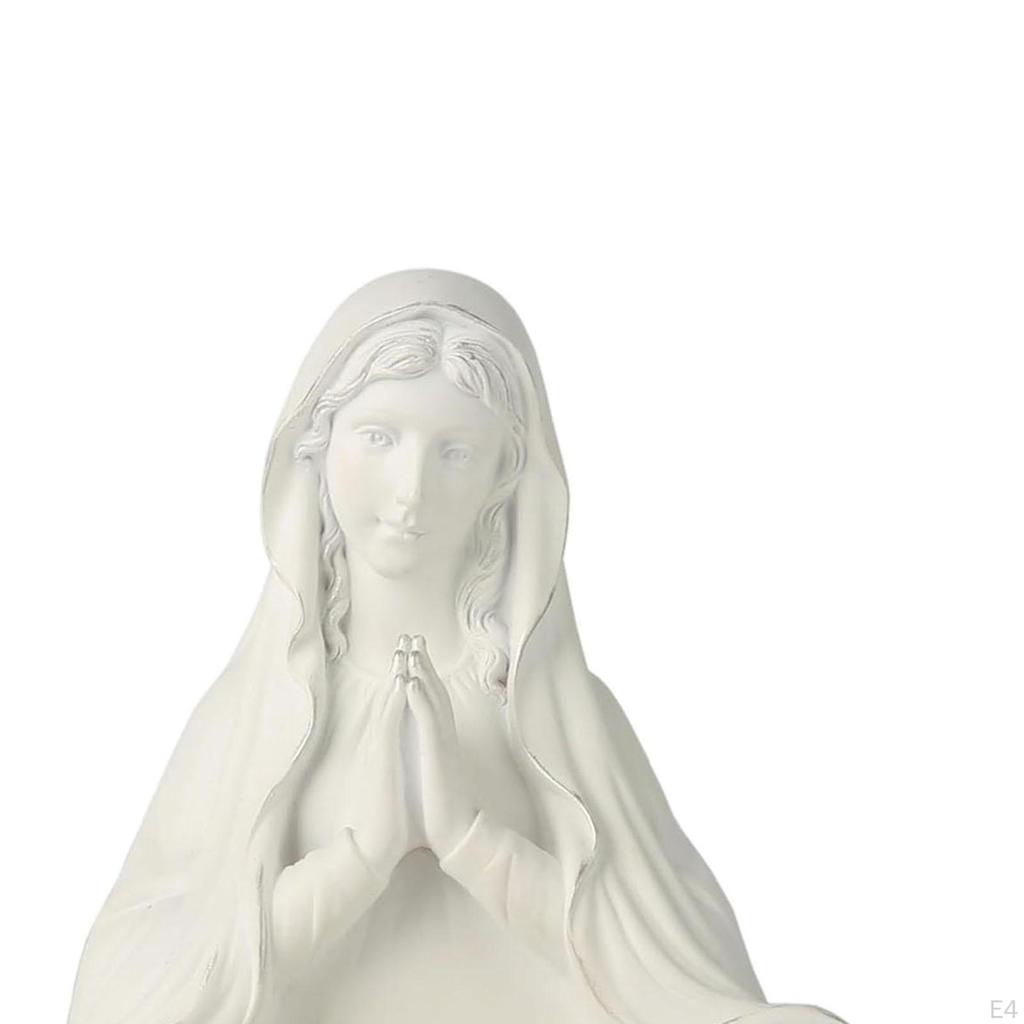 Schlüssel-Schale mit Jungfrau Maria Statue Dekorative Schmuckablage Geschenk Harz für Eingangsbereich Büro