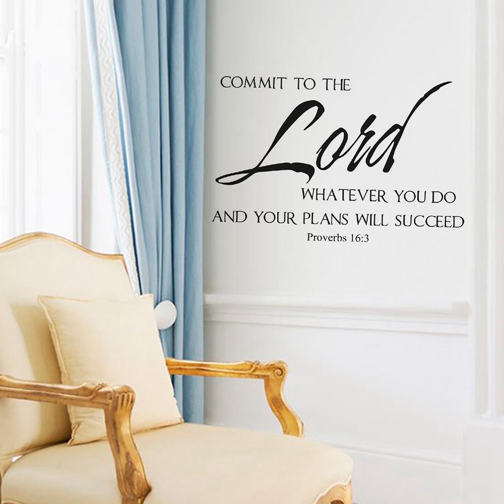 Adhesive Quote Motto Wall Sticker Bedroom Living Room Wall Decal Home Decoration