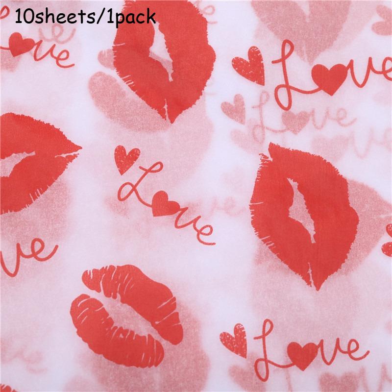 Christmas red heart packaging tissues, bulk gift bags, romantic Valentine's Day tissues, Thanksgiving birthday gifts,handicrafts