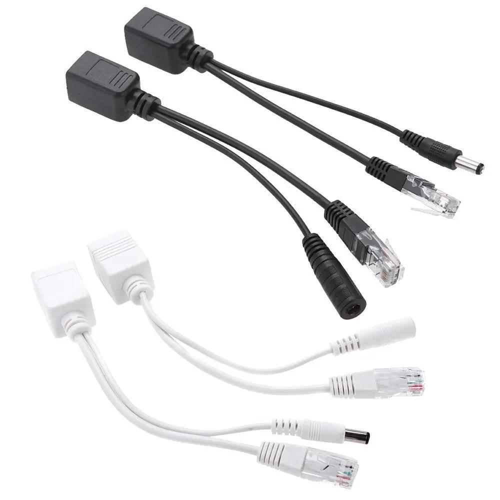 10pcs(5pair) POE Splitter POE Switch POE Cable Adapter Tape Screened 5V 12V 24V 48V Power Supply Cable 5.5*2.1mm