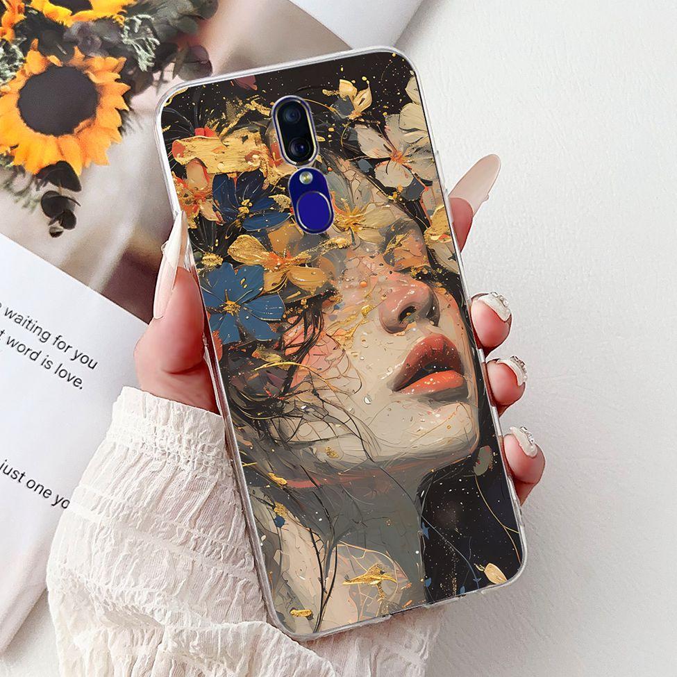 For Oppo F11 Case Clear Luxury Cute Cat Fashion Flower Funny Cool Painted Soft Back Cover For OppoF11 Phone Case CPH1913 CPH1911