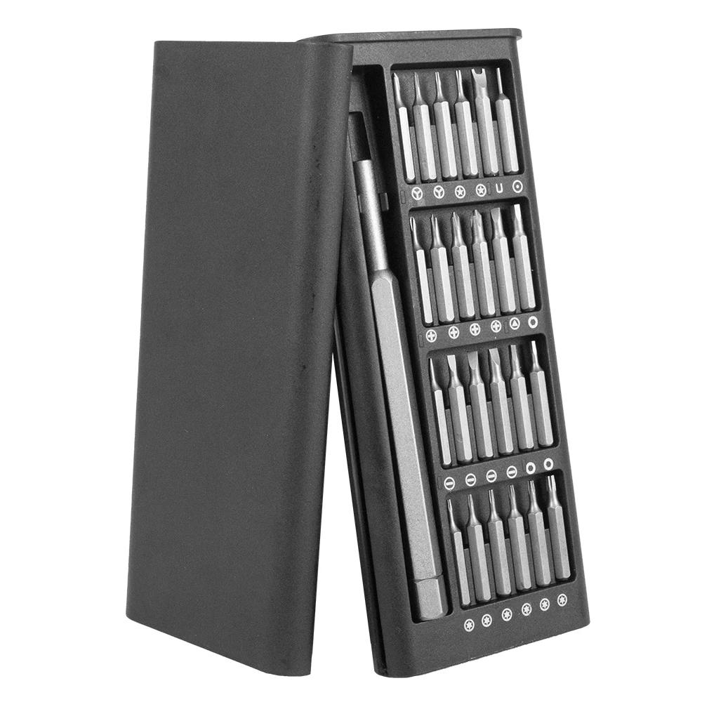 

Набор прецизионных отверток 25 в 1 Phillips Torx Шестигранные Плоская головка Магнитная головка отвертки для iPhone ПК Часов Камеры Очков