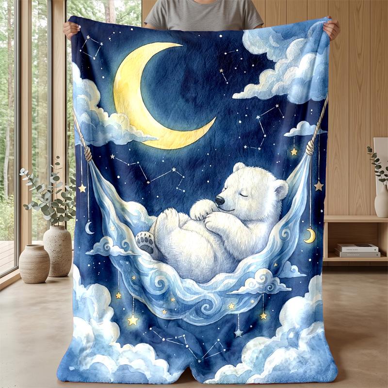 Pink Teddy Bear with Rose Decorations Theme blanket Lightweight Warm Flannel Blanket Decorative Throw Blanket for Home Decoration