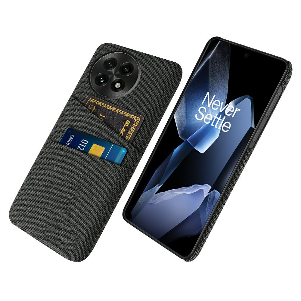 Für OnePlus 13 Hülle Stoff+Hart PC Handyhülle mit Dualen Kartenfächern