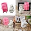 Silicone Moulds 3D Frogs Candle Molds Lovely Animal Statue Plasters Molds Epoxy Resin Molds for Soap Fondant Making