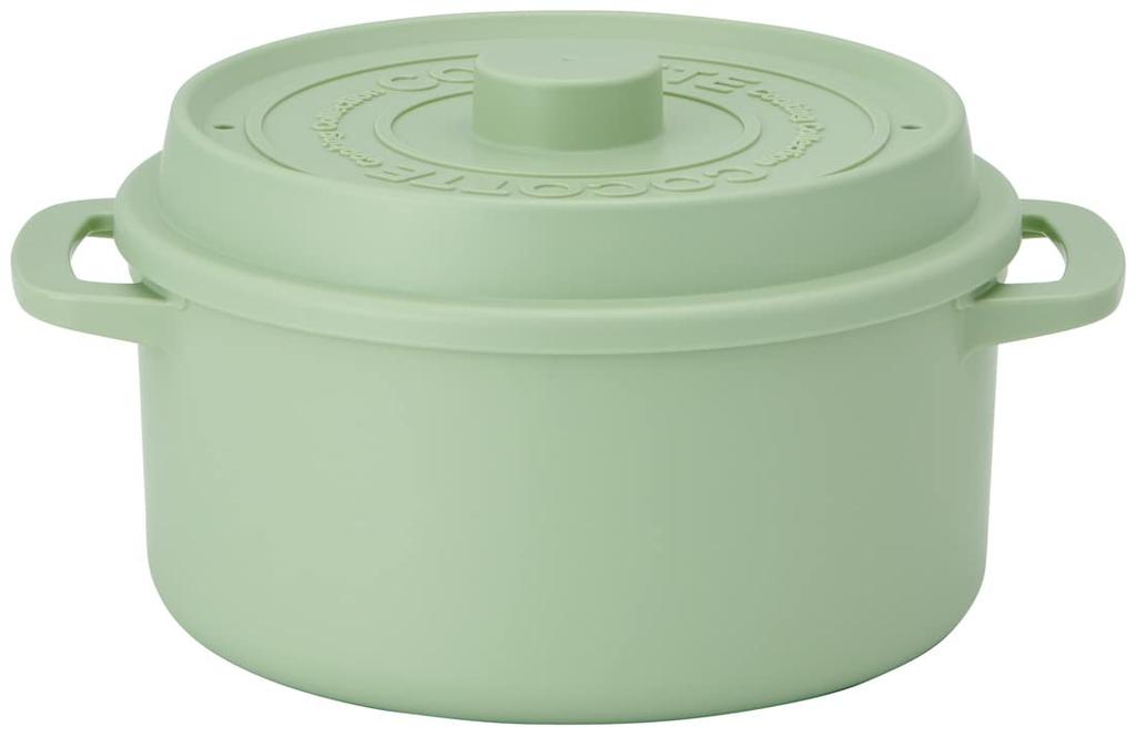 Skater Microwave Pot with Dishwasher Dull Made in Cocotte-Style Colander, Safe, 1600ml, 18cm, Green, Japan, MWCP2-A