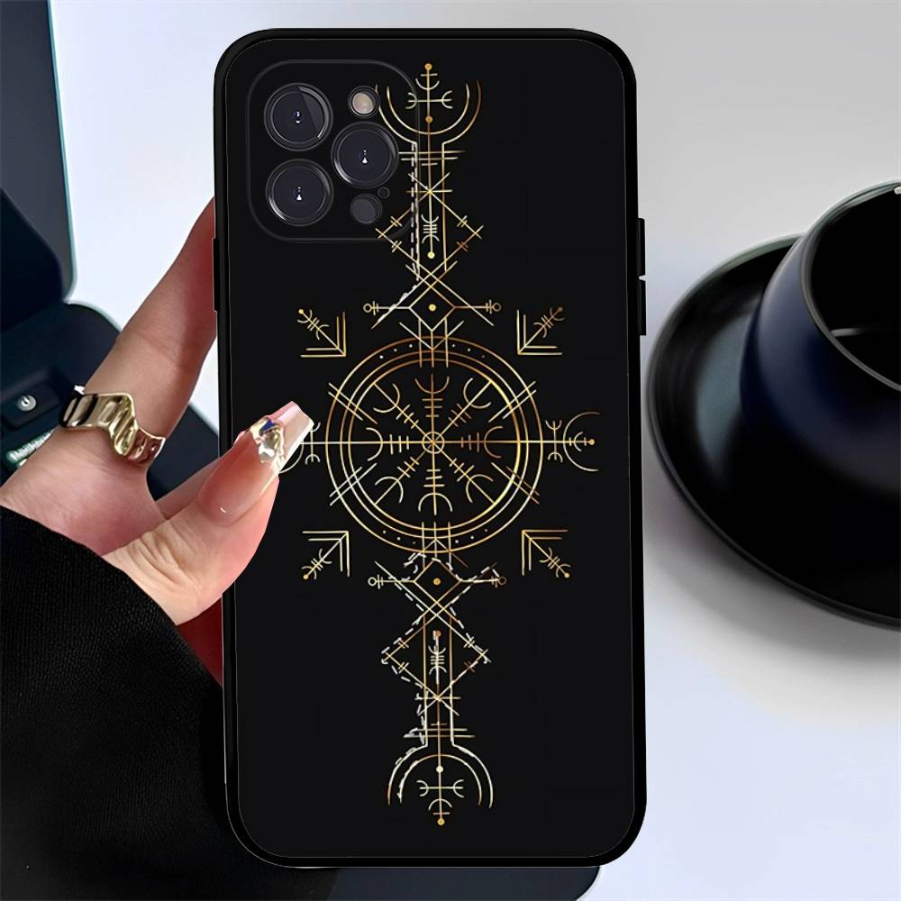 V-Viking Logo V-Vegvisir Pouzdro na telefon Pro IPhone 17 Pro Max Air Zadní kryt 16 15 14 13 12 11 Pro Max Pouzdro
