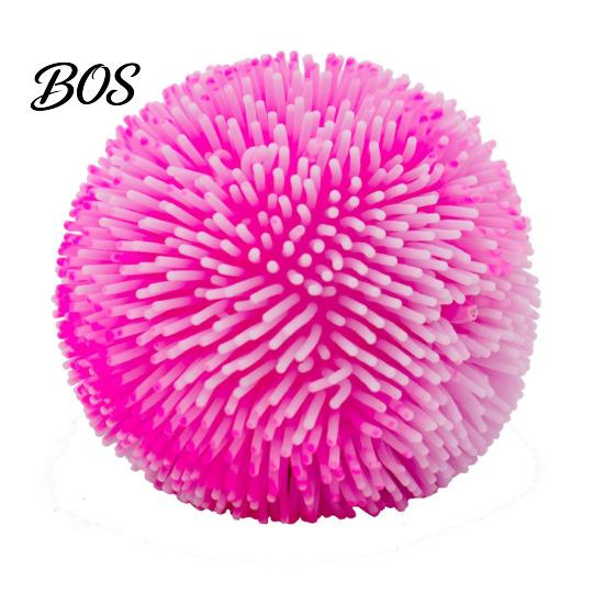 Stress Relief Toy Fuzz Ball Toy, TPR Fuzzy Squeeze Fidget Anxiety Relieving Office Desk for Focus Aid, Hand Relaxation Therapy 7cm розовый