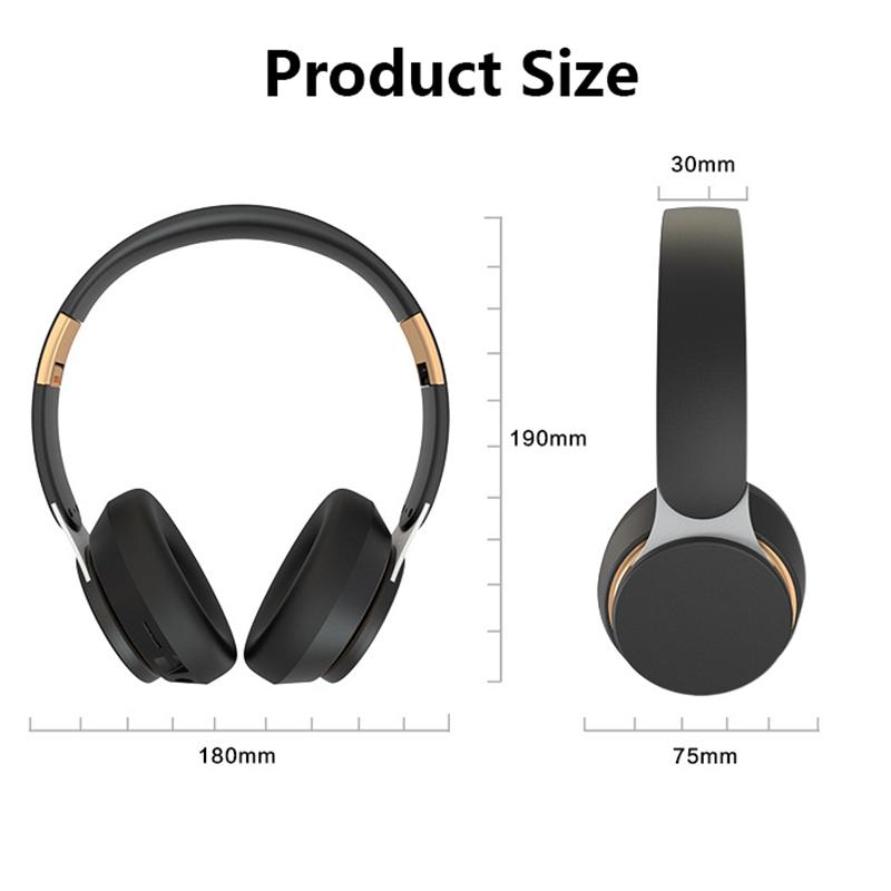 Wireless Headphones Foldable Adjustable HIFI Stereo Bluetooth+TF Play+3.5mm AUX 3 Modes Heavy Bass Headsets Game Music Earphone