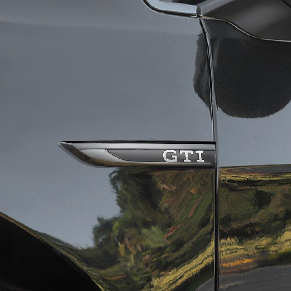 2PCS NEW  ABS Car Fender Side Badge Emblem Sticker Decal For Polo GOLF Sagitar Jetta Bora Lavida Tiguan Passat Santana