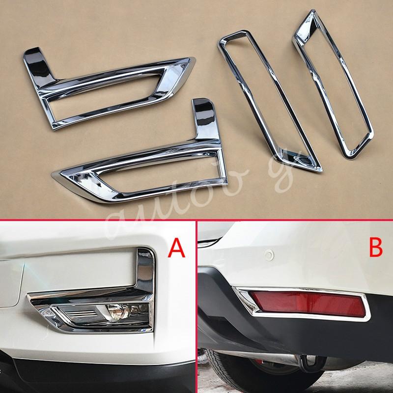 

Для Nissan Rogue X-Trail T32 2017 2018 Facelift XTrail передняя + задняя противотуманная фара, крышка лампы, хромированный бампер, отражатель, аксессуары