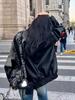 Korean Retro Women's Motorcycle Leather Jacket - Spring & Autumn Fashion, Hong Kong Style, Small Size