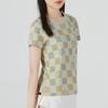 Puma Downtown Aop Tee Checkered Logo Round Neck Short Sleeve T-Shirt Women Tops Light-Green 535379-33