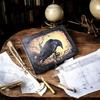 Raven Leather Journal with Antique Lock | Gothic Vintage Notebook | Handmade Writing Diary