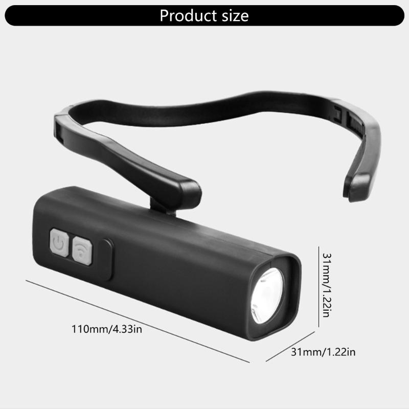 Ear-mounted Flashlight LED Headwear For Nighttime Auto Repair Running Adventure ABS Construction Handfree