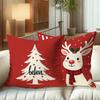 Christmas Pillow Covers: Snowman, Tree, Love, and Reindeer Designs! Sofa Room Cushion Cover Home Decoration New Year Gift
