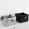 Felt Storage Basket Foldable Desk Organizer Bin For Snacks Toys and Misc Items Durable Felt Box For Dorm Room Home Office