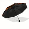 1pc Serpent Mandala Automatic Open/close, Heavy-Duty Iron Frame & 8-Rib Structure, Compact Folding Umbrella for Women/Men, All-Season Travel, Hallowee