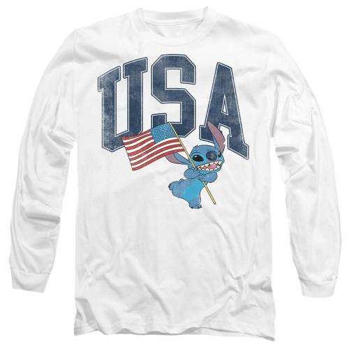 Lilo & Stitch Unisex Adult USA Long-Sleeved T-Shirt