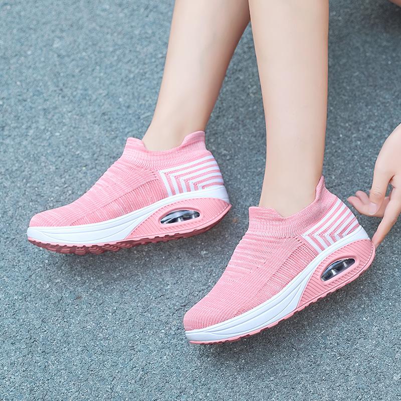 New shoes casual shoes breathable and lightweight mother shoes lace-up air cushion sneakers