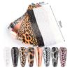 Animal Skin Leopard Design 10Pcs Nail Art Tips Decal Decorative Paper Creative Nail Sticker for Women