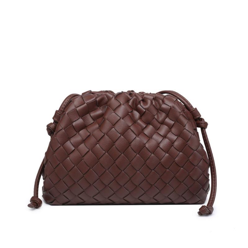 

Плетеная сумка-облако, мягкая кожаная сумка-пельмень, женская сумка из коровьей кожи, модная сумка на одно плечо с косым плетением, высококачественная сумка