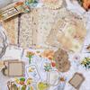 100 Pcs Vintage Scrapbooking Paper Collage Paper Self-Adhesive Stickers for Scrapbooking Journal DIY Decoration Scrapbook Paper