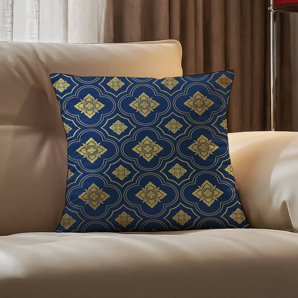 Batik Pillow Case Anti-dustmite Pillowcase Invisible zipper silky short plush Sofa cushion cover
