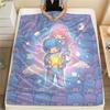 1PC Little Twin Stars Print Flannel Blanket, High quality All Seasons, Home Decor, Warmth and Comfort, Perfect for Christmas Gifts