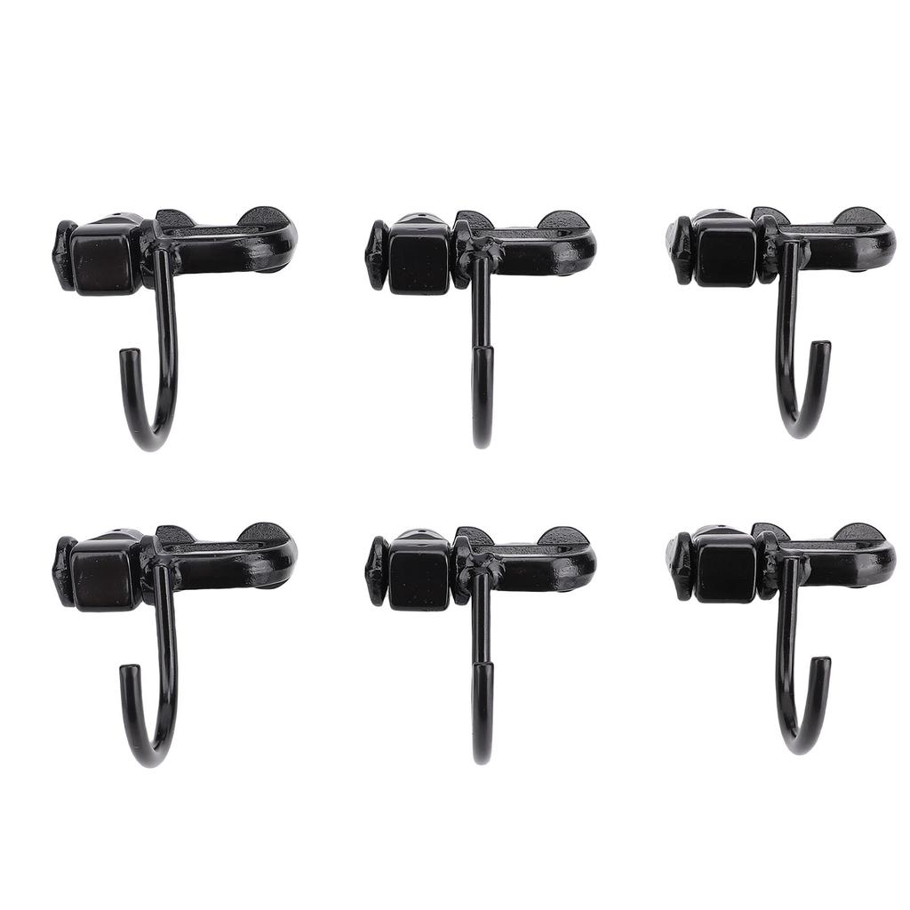 6 Peças Gancho Trilho L Acessório de Amarração Pino Duplo Aço Carbono para Caçamba de Caminhonete Reboque Controle de Carga Pickup RV ATV