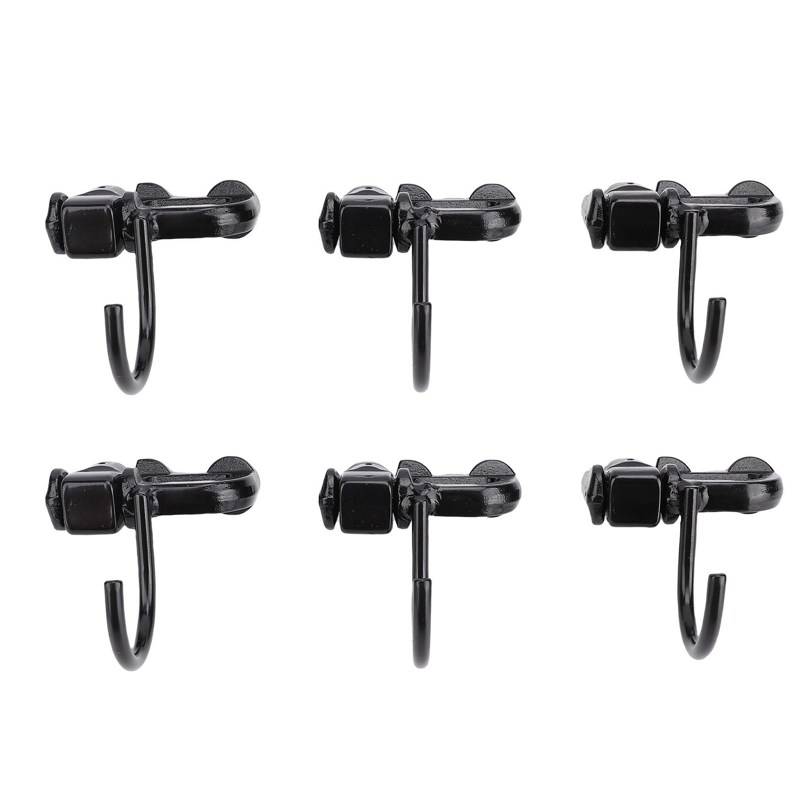 

6PCS L Track Hook Double Stud Tie Down Fitting Carbon Steel for Truck Bed Trailer Cargo Control Pickup RV ATV